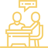 Office discussion illustration